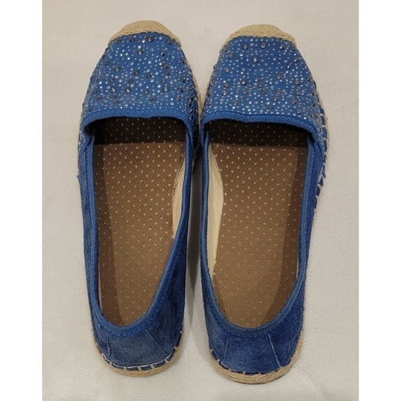 Franco Sarto Blue Espadrilles Flats Slip-on Loafers - Picture 7 of 12